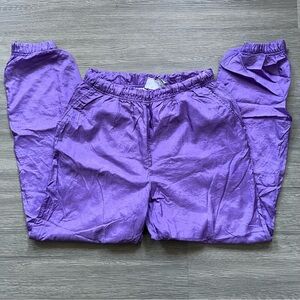 Purple 90’s Windbreaker Pants